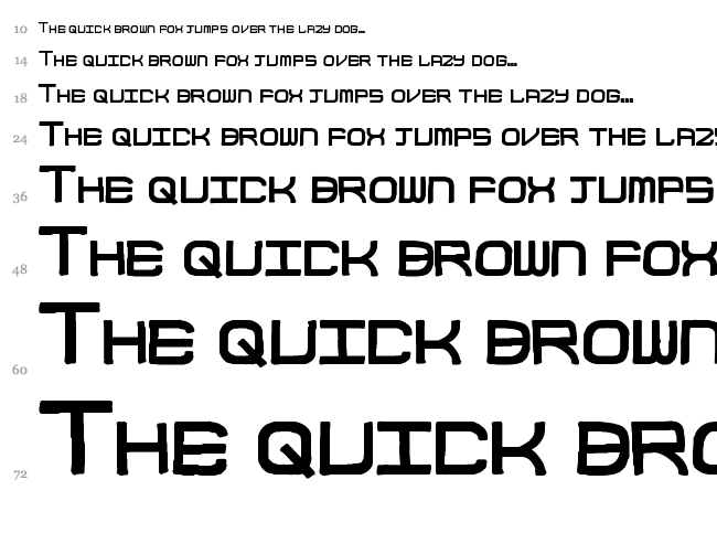 Block Code font waterfall